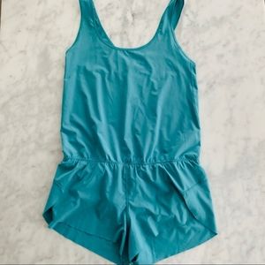 Lululemon Runsie Romper One Piece Teal Blue 8 EUC